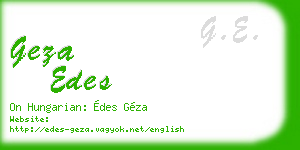 geza edes business card