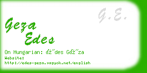 geza edes business card